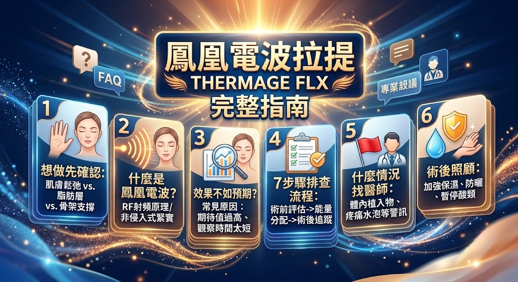 鳳凰電波拉提效果不如預期怎麼辦？原理、適合對象、術前評估與術後注意事項一次看
